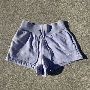 Nike Sportswear Sweat Shorts Womens Small High Rise Light Purple Gym Sports